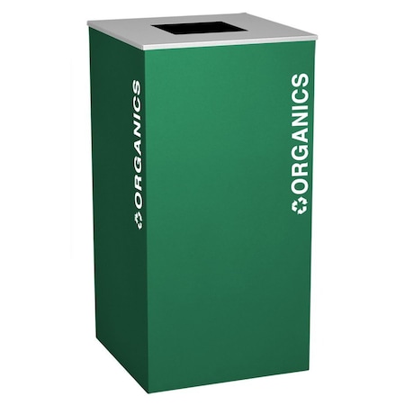 Ex-Cell Kaiser 36-Gal. Square Receptacle - Organics decal, Green RC-KD36-O EGX